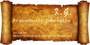 Kratochvill Gabriella névjegykártya