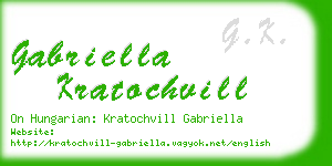 gabriella kratochvill business card